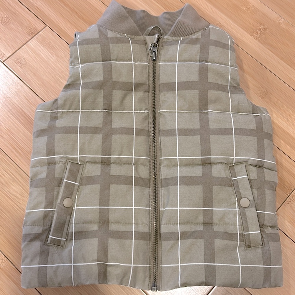 Boys 4T green plaid vest